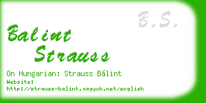 balint strauss business card